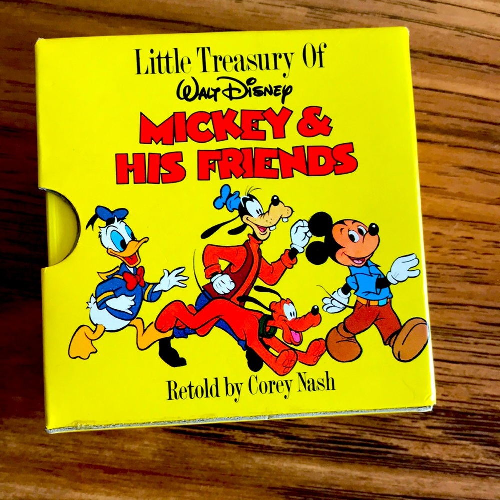 Vintage Little Treasury of Walt Disney Mickey & His Friends set six board books